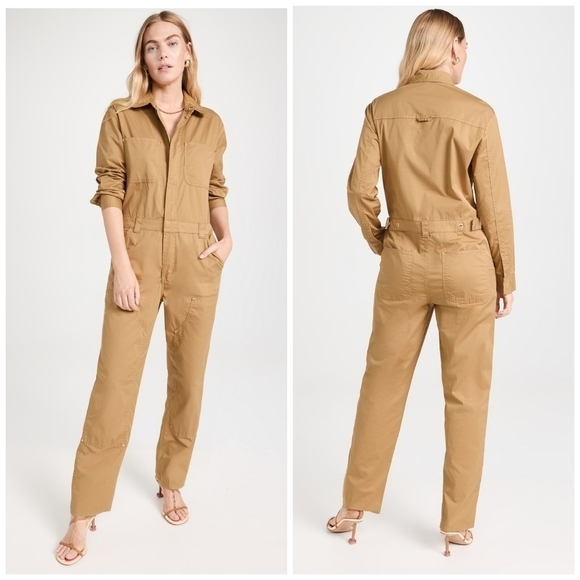 pistola Pants - Pistola Abigail Long Sleeve Carpenter Jumpsuit